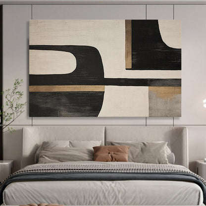 “Mid - Century Geometric Balance” – Abstract Acrylic Painting CT1734
