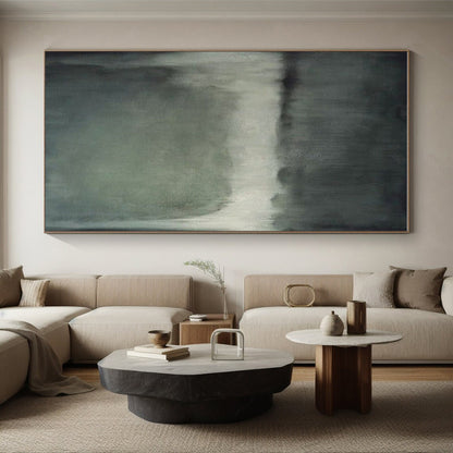 “Grey - White Abstract Wash”，Abstract Minimalist Art CT0630
