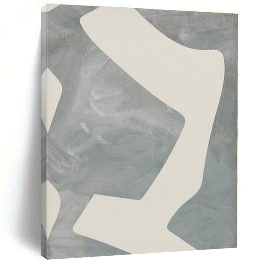 “Gray - Beige Geometric Shapes” - Abstract Minimalist Art CT0436