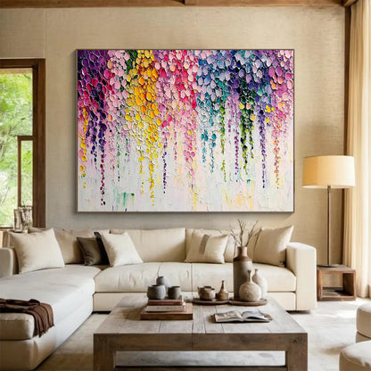 “Colorful Dripping Circles” – Abstract Expressionist Acrylic Painting CT1768