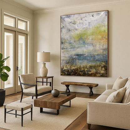 “Mixed Tones Abstract Landscape”，Impressionistic Abstract Painting CT0379