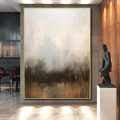 “Neutral - Blue Abstract Mist” - Abstract Landscape Art CT0450