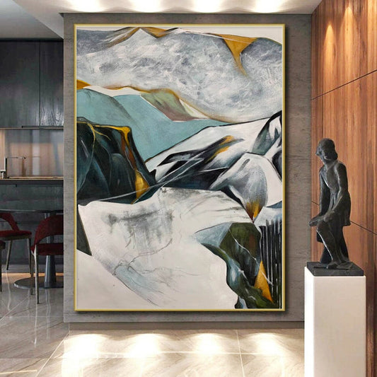 “Dark Crackle Textures” Abstract Acrylic Art CT0314