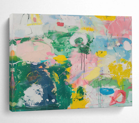 Mixed - color abstract with circular and linear forms CT1683