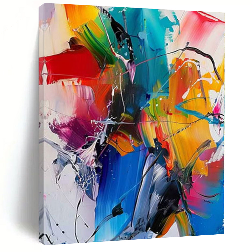 “Colorful Abstract Rhythm” Expressionistic Acrylic Art CT0232
