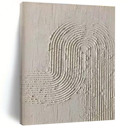 “Light Grey Textured Arcs”，Textured Abstract Art CT0596