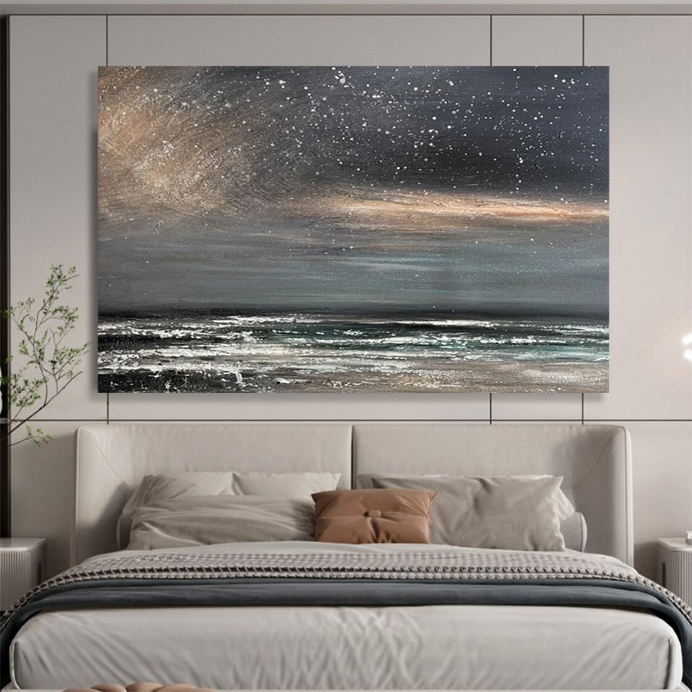 Starry Night Over the Sea - Celestial Seascape Art CT1786