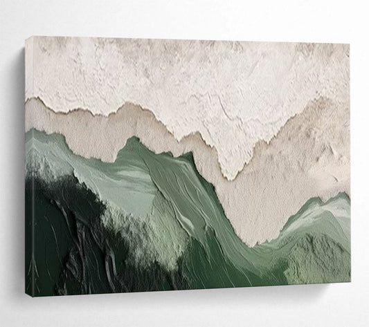 “Layered Mountain Silhouettes” – Textured Landscape Acrylic Painting CT1750