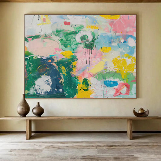 Mixed - color abstract with circular and linear forms CT1683