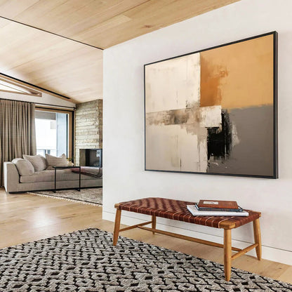 “Warm Block Mix” - White, beige, gray, black; geometric blocks with subtle texture CT1573