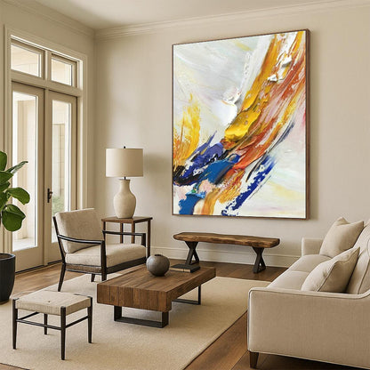 “Colorful Palette Knife Impasto”，Abstract Impasto Art CT0605