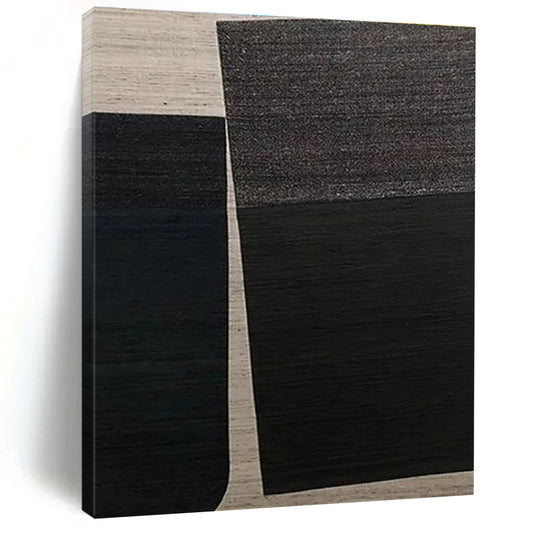 “Black - Brown Geometric Collage”，Minimalist Style CT0660