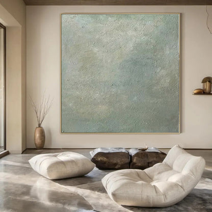 “Subtle Green Textured Forest Floor” Acrylic Painting CT0142