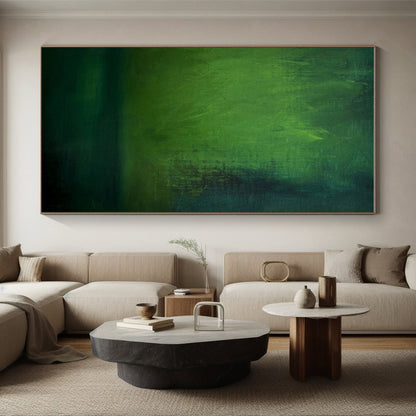 “Dark Green Abstract Field”，Abstract Color Field Art CT0628