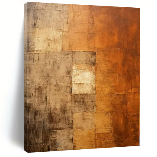 “Textured Rustic Patchwork” Abstract Acrylic Art CT0338