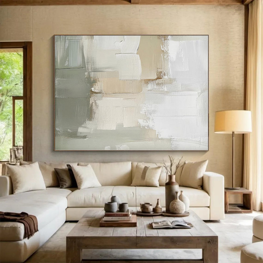 “Neutral Tones Abstract Composition” - Abstract Expressionist Art CT0438