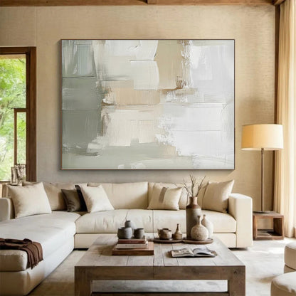 “Neutral Tones Abstract Composition” - Abstract Expressionist Art CT0438