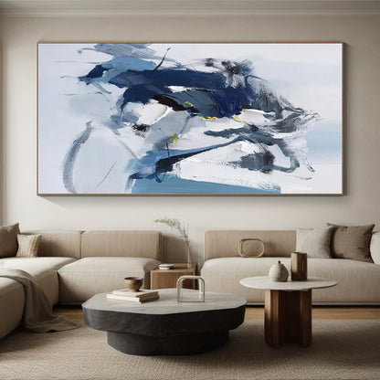 “Blue - White Abstract Figure” - Abstract Figurative Art CT0485