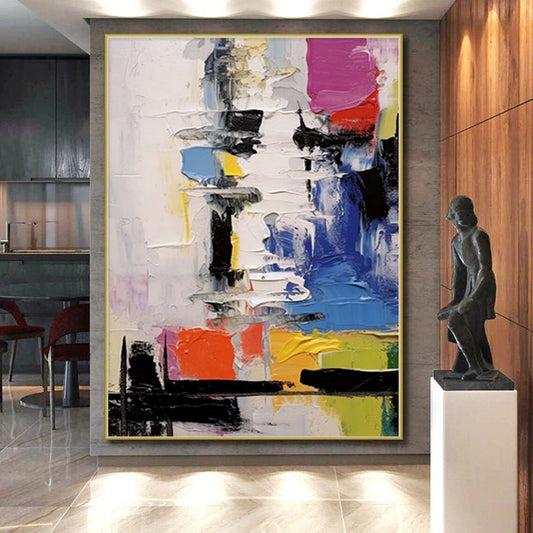 “Colorful Layered Abstract” Impressionistic Acrylic Art CT0239