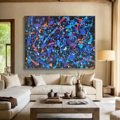 “Colorful Splatter Abstraction” - Abstract Expressionist Art CT0466