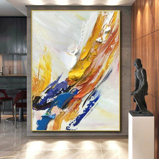 “Colorful Palette Knife Impasto”，Abstract Impasto Art CT0605