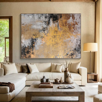 “Dynamic Earth Tones” - Abstract Work with Beige, Black, Brown, White Swirls CT0011