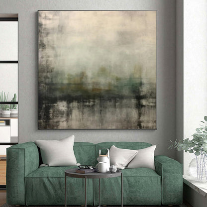 “Misty Landscape in Neutral Tones”，Abstract Atmospheric Oil Painting CT0528