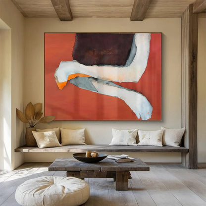 “Orange - Toned Abstract Collage” – Abstract Mixed - Media Collage CT1783