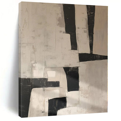 “Black - White Abstract Blocks” Abstract Acrylic Creation CT0123
