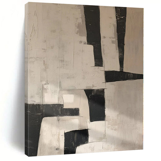 “Black - White Abstract Blocks” Abstract Acrylic Creation CT0123